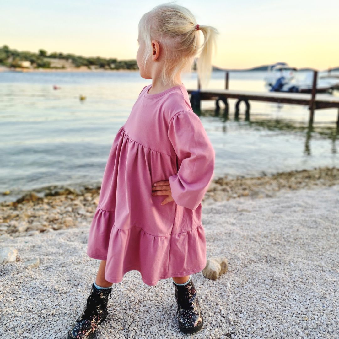 Obleka za deklico roza