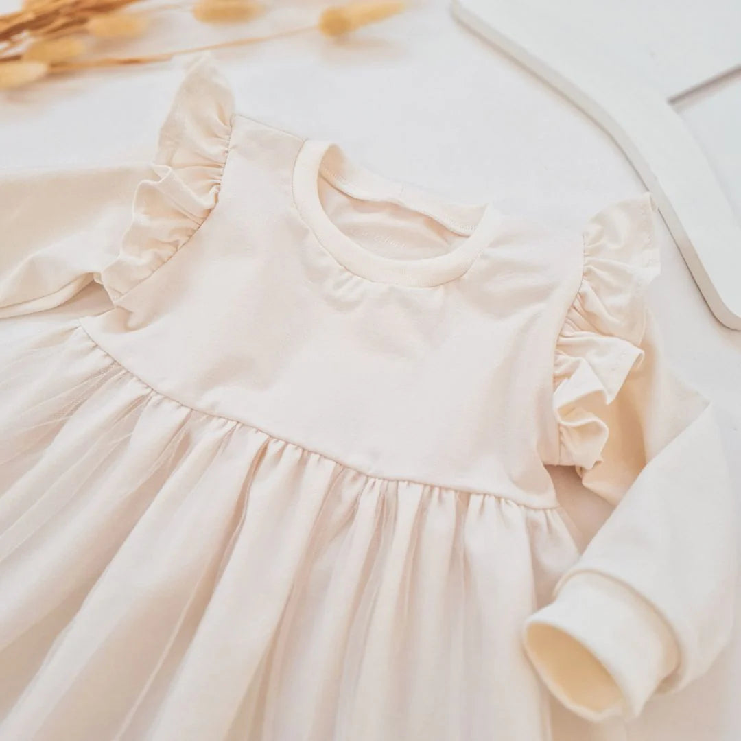 Obleka za deklico z volančki