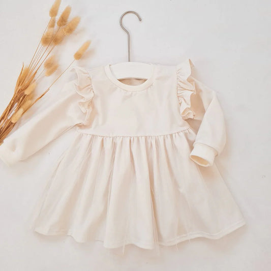 Obleka za deklico z volančki