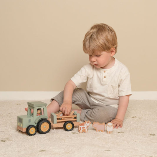 LITTLE DUTCH IGRAČA lesen traktor